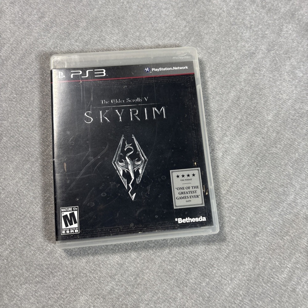 Elder Scrolls V: Skyrim (PlayStation 3, PS3) With Manual Rated Mature